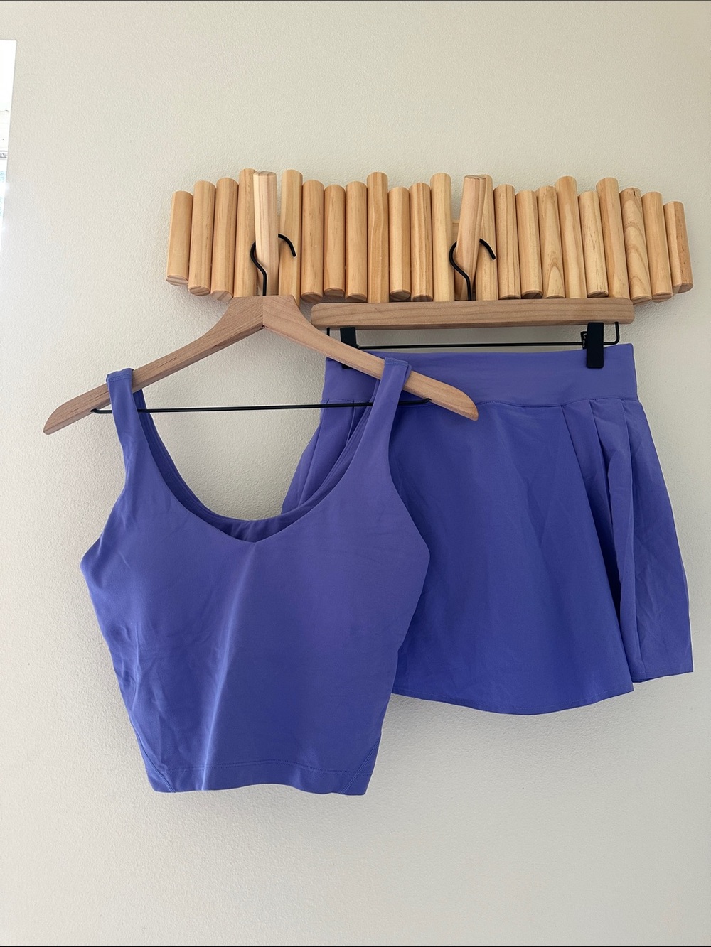 Lululemon Purple Pleated Women’s Skort and Matching Top